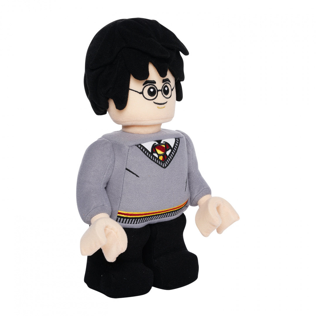 Pluszak LEGO Harry Potter przedstawiający postać Harry'ego Pottera w szarej bluzie i okularach