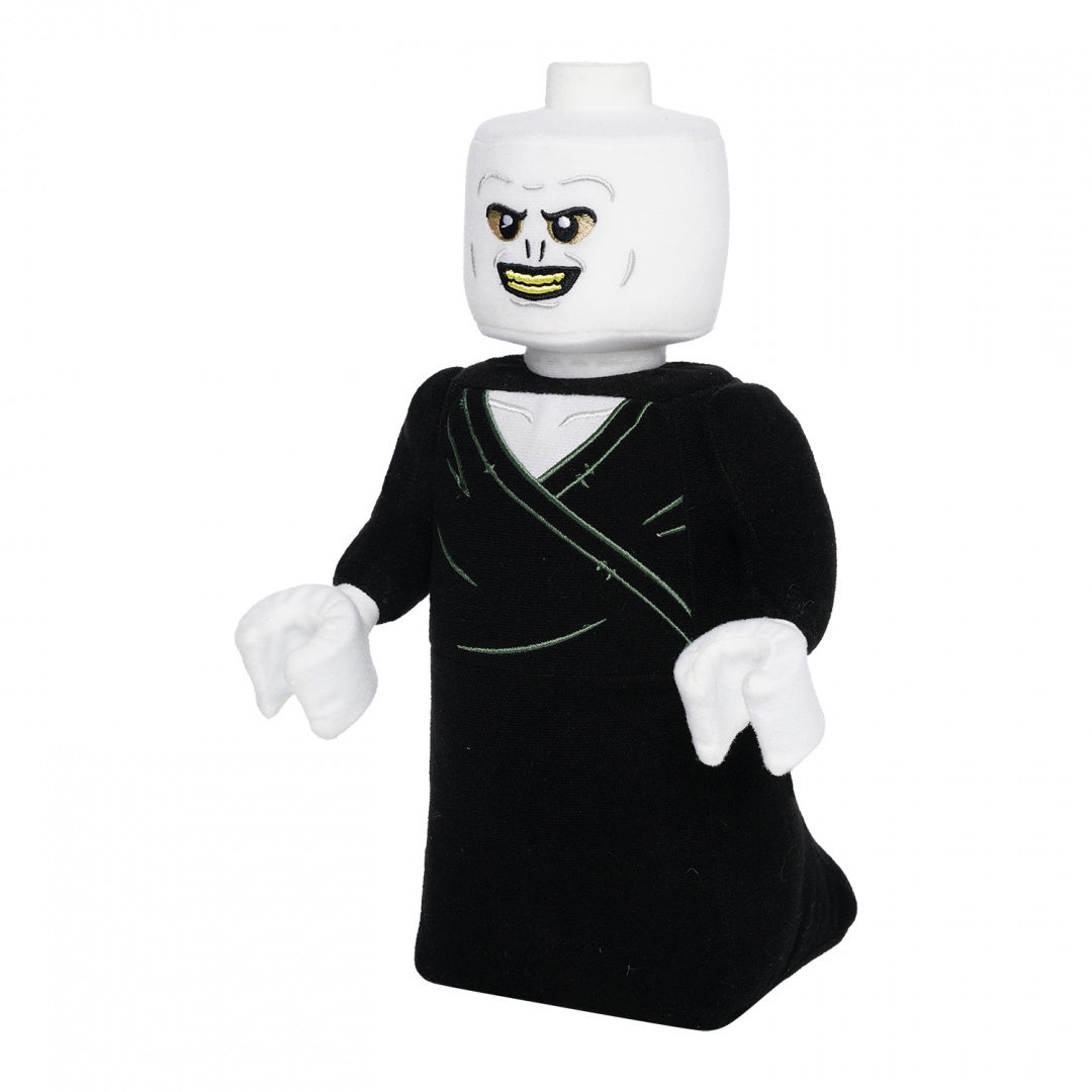 pluszak LEGO Harry Potter Voldemort w czarnym stroju z białą głową i złowieszczym uśmiechem