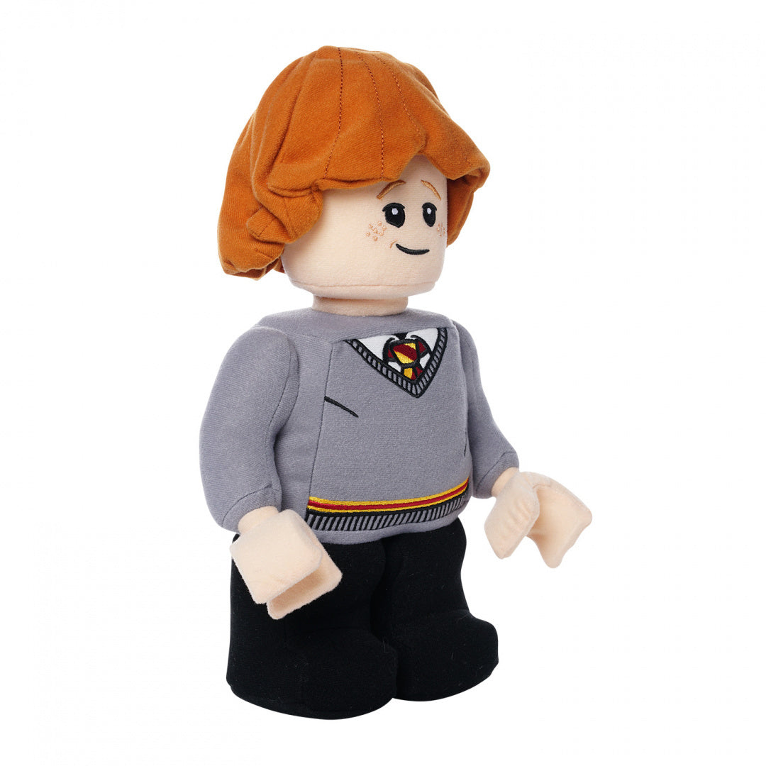 pluszak Ron Weasley LEGO w szarej bluzie i czarnych spodniach z rudymi włosami
