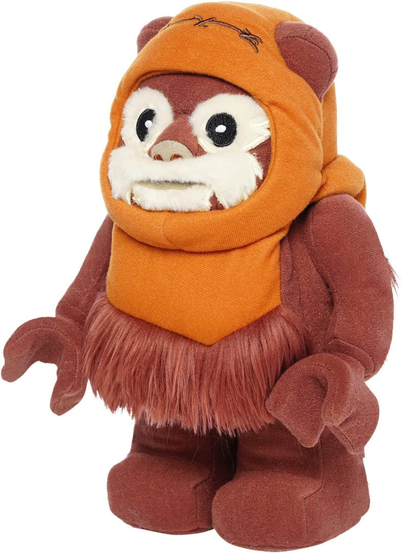 pluszak LEGO Star Wars Ewok miękki i szczegółowy pluszowy miś w pomarańczowym kapturze