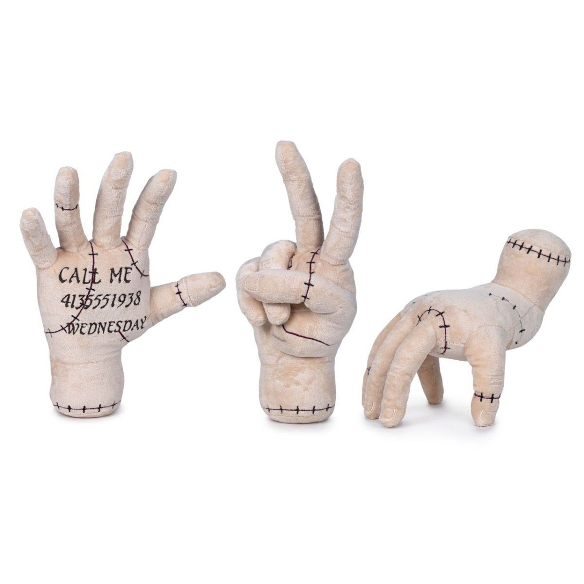 Pluszak Wednesday Rączka w trzech różnych ułożeniach z napisem Call Me 4135551938 Wednesday