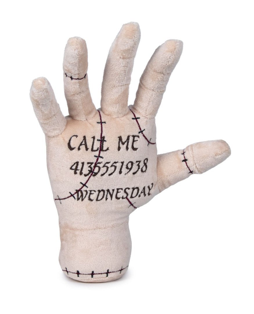 Pluszak Wednesday Rączka w kształcie ręki z napisem do kontaktu od Play by Play