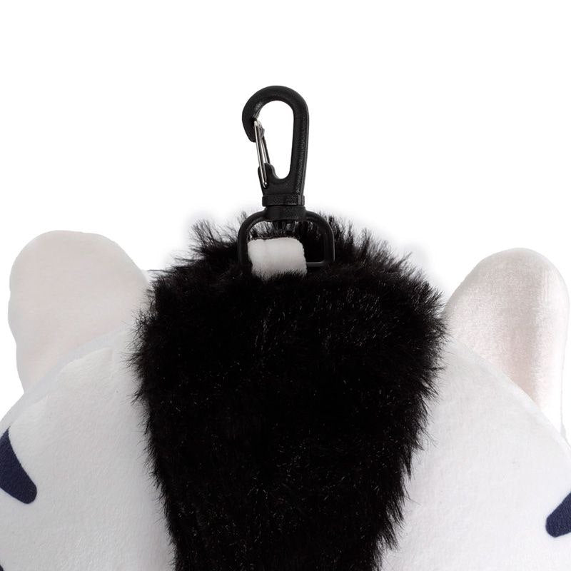 Pluszowa poduszka podróżna z opaską na oczy i zaczepem do przypięcia od firmy Puckator