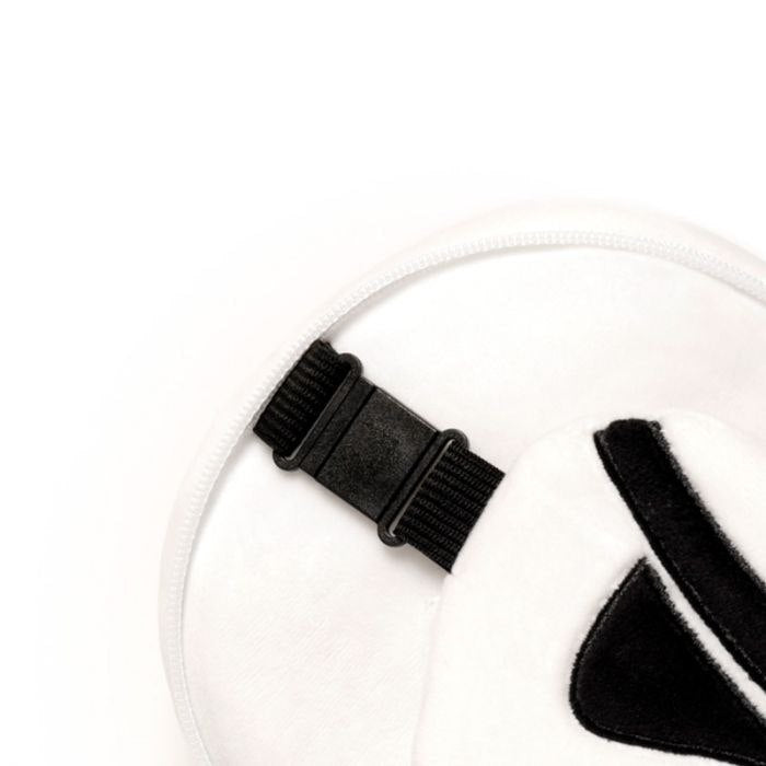 Czarna i biała poduszka podróżna Star Wars z regulowanym paskiem dla komfortu podróży