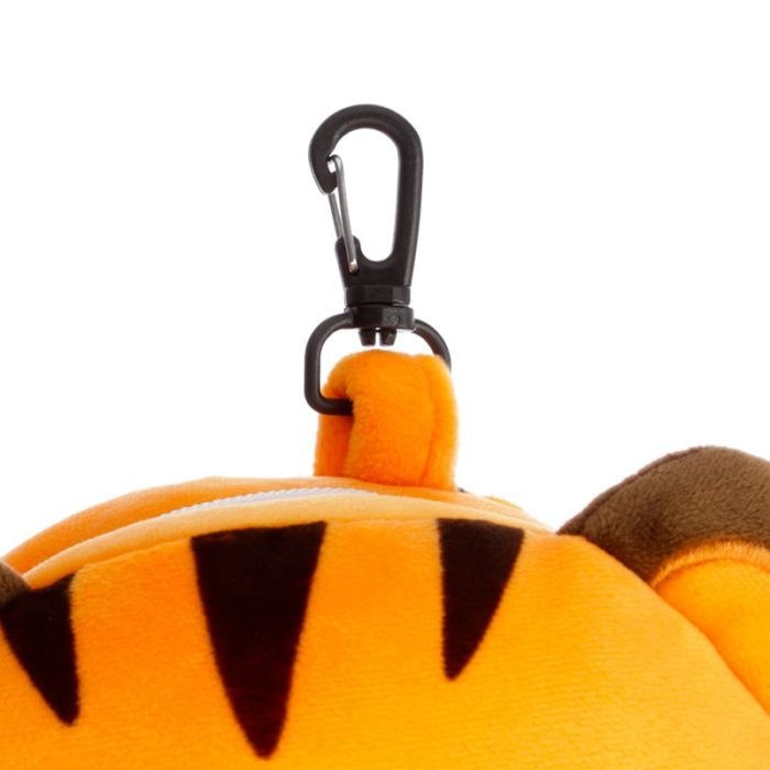 Pluszowa poduszka podróżna dla dzieci Puckator w kształcie tygrysa z zaczepem