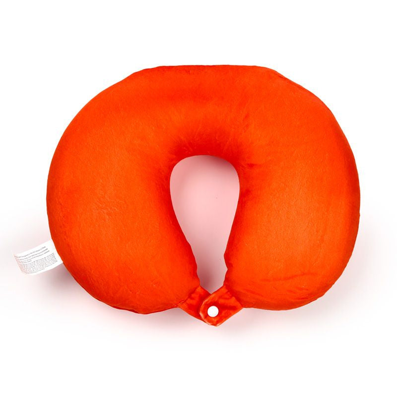Pomarańczowa poduszka podróżna dla dzieci dinozaur w kształcie podkowy z miękkiego materiału