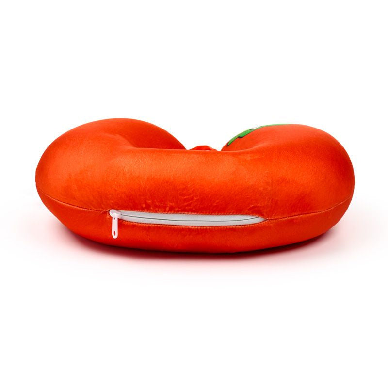 Puckator pomarańczowa poduszka podróżna dla dzieci dinozaur z zapięciem na zamek