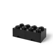 Czarna szuflada LEGO Brick 8 z dwoma przegródkami do przechowywania klocków