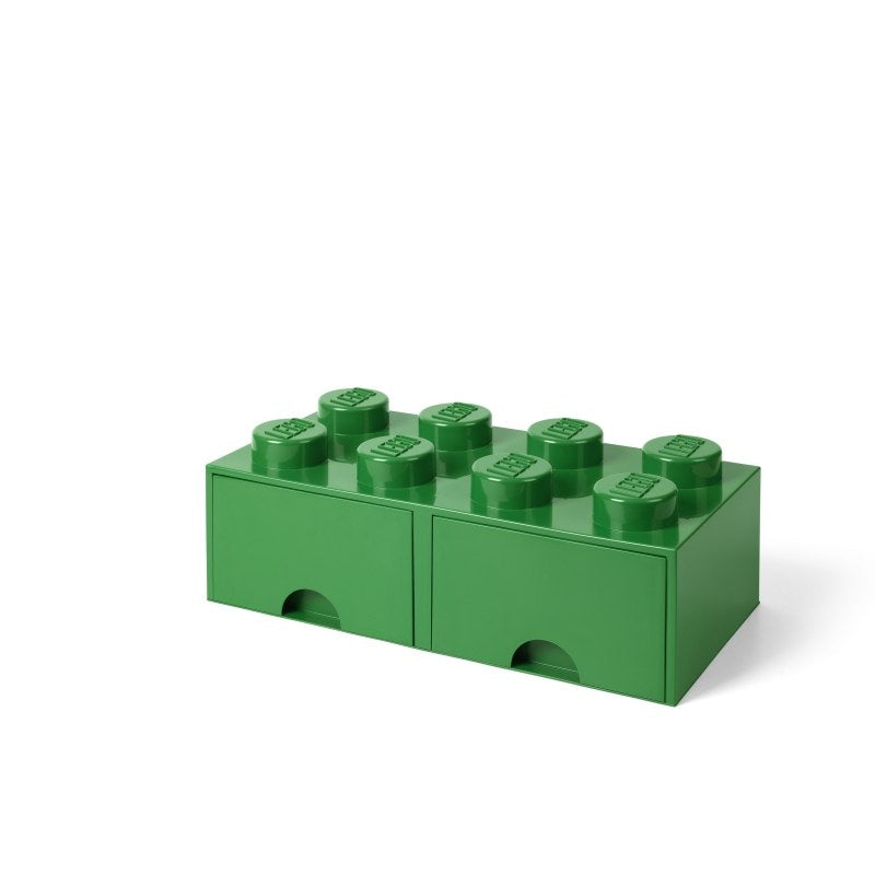 Zielona szuflada LEGO Brick 8 do przechowywania klocków i drobiazgów