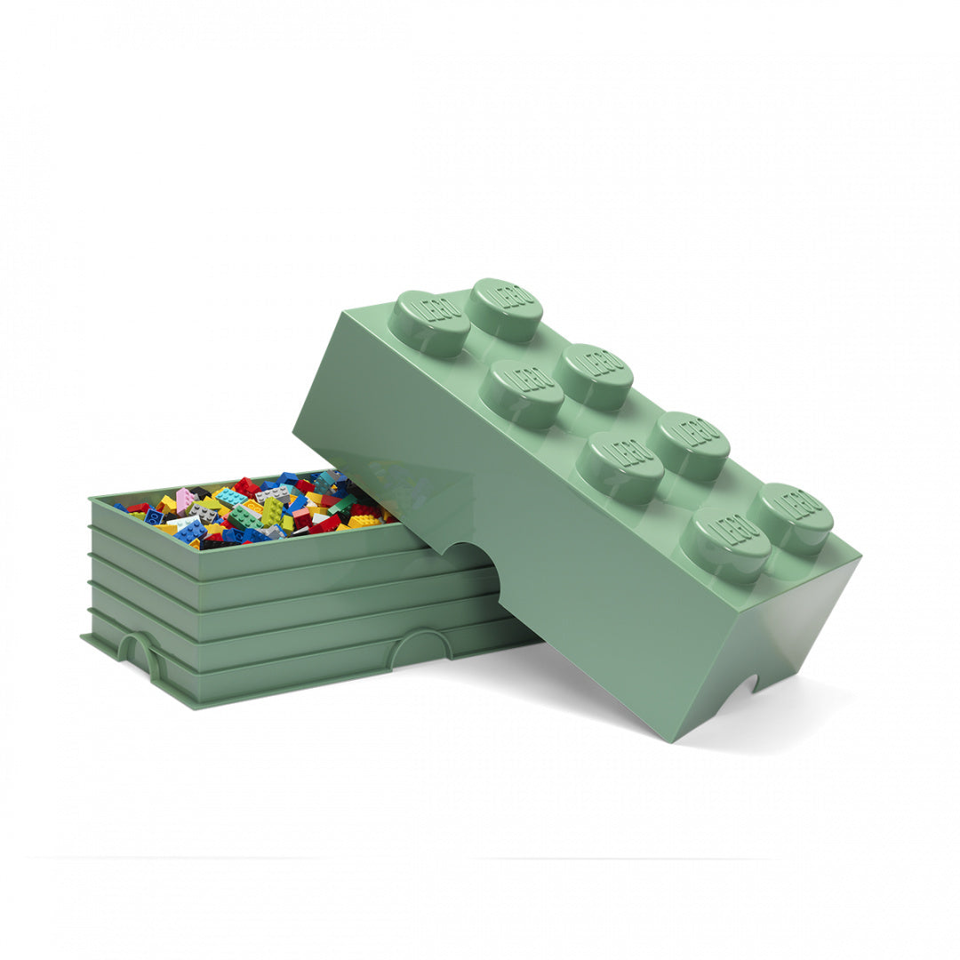 Pojemnik LEGO Brick 8 oliwkowy do przechowywania klocków LEGO w praktycznym designie