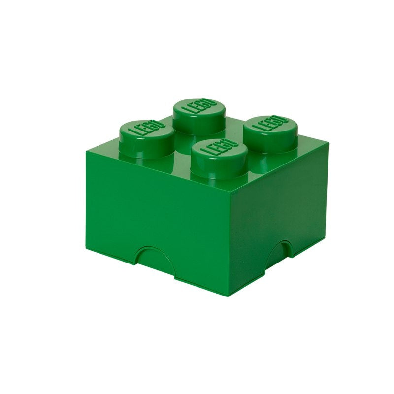 Pojemnik LEGO Brick 4 zielony w kształcie klocka LEGO do przechowywania drobiazgów