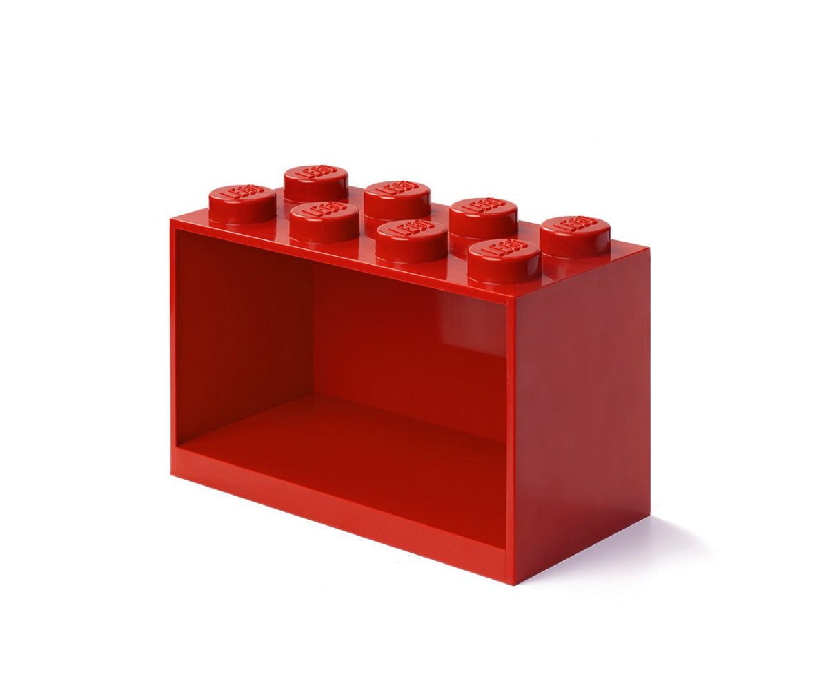 Półka LEGO Brick 8 czerwona w kształcie klocka LEGO do przechowywania i dekoracji