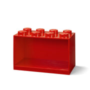 Czerwona półka LEGO Brick 8 w kształcie klocka do przechowywania z logo LEGO