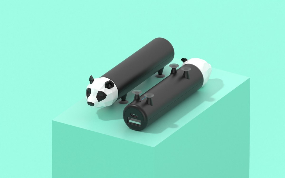 Powerbank panda 4800 mah Yamann w kształcie pandy z portem USB do ładowania