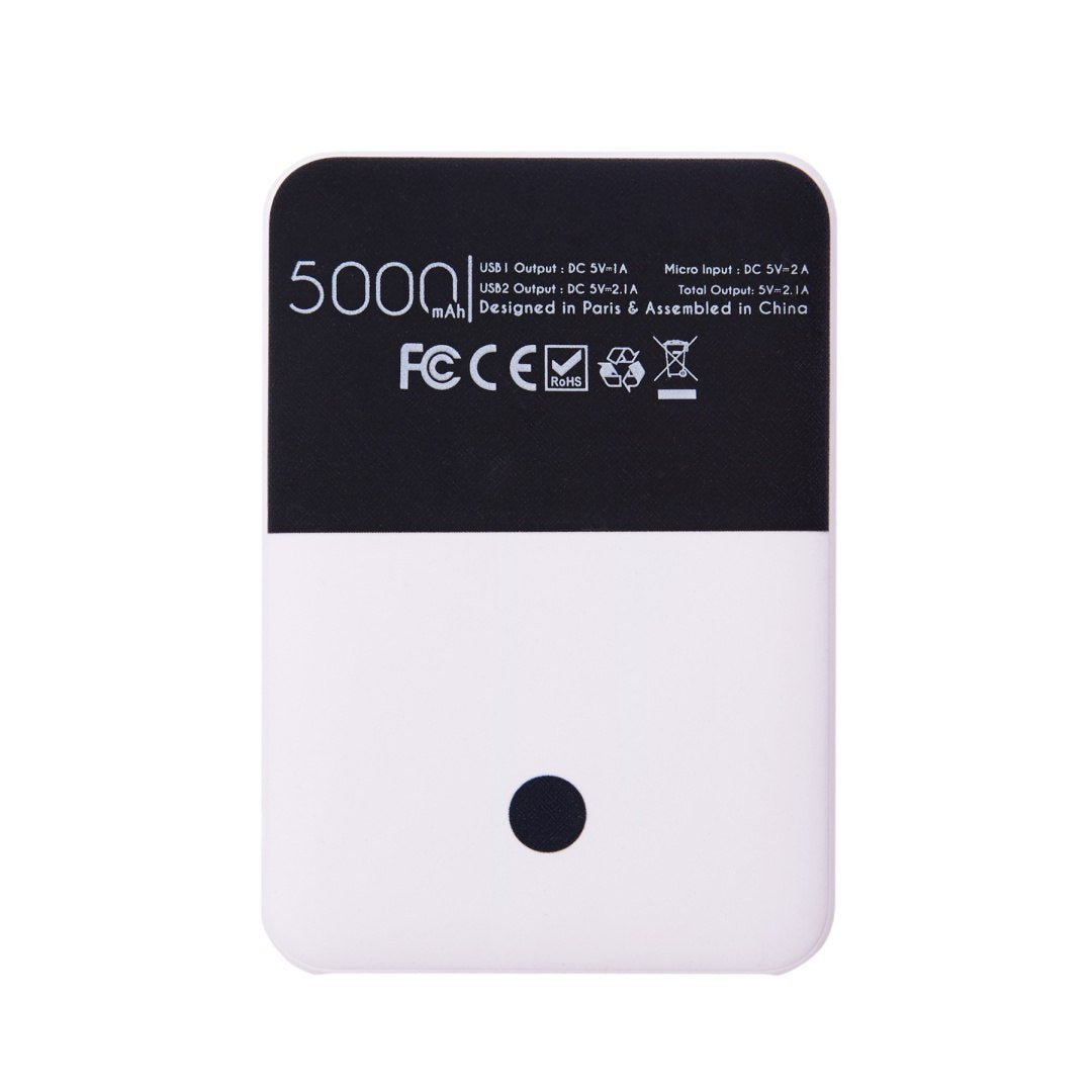 Powerbank panda 5000 mah Yamann biało czarny przenośna ładowarka mobilna