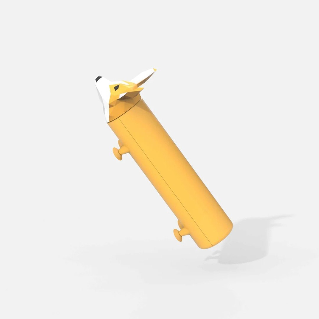 Powerbank piesek corgi w kształcie żółtego psa z długim ciałem i uszami