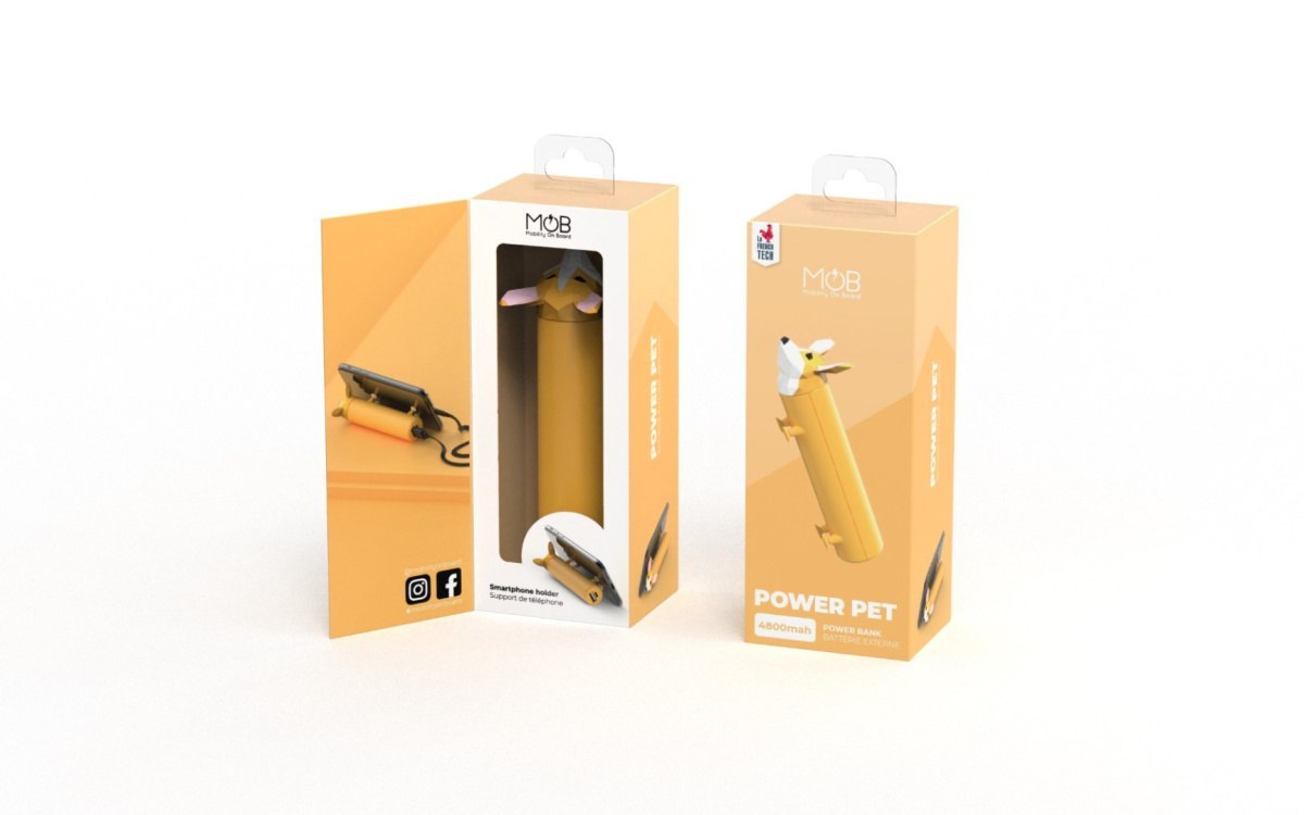 Powerbank piesek corgi w opakowaniu marki Yamann oładowania przenośne urządzenie