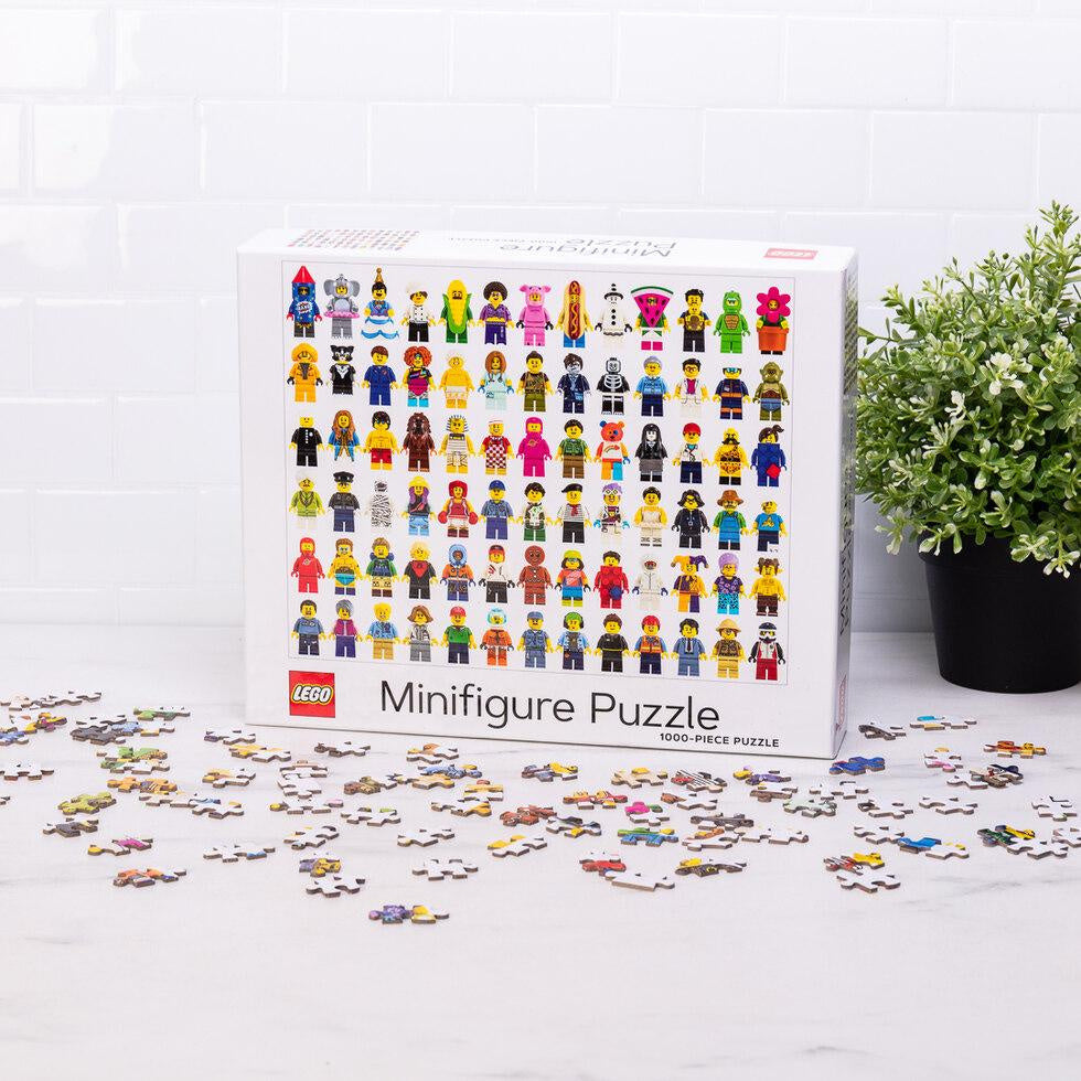 Puzzle LEGO minifigurki 1000 elementów z różnymi postaciami LEGO w białym opakowaniu