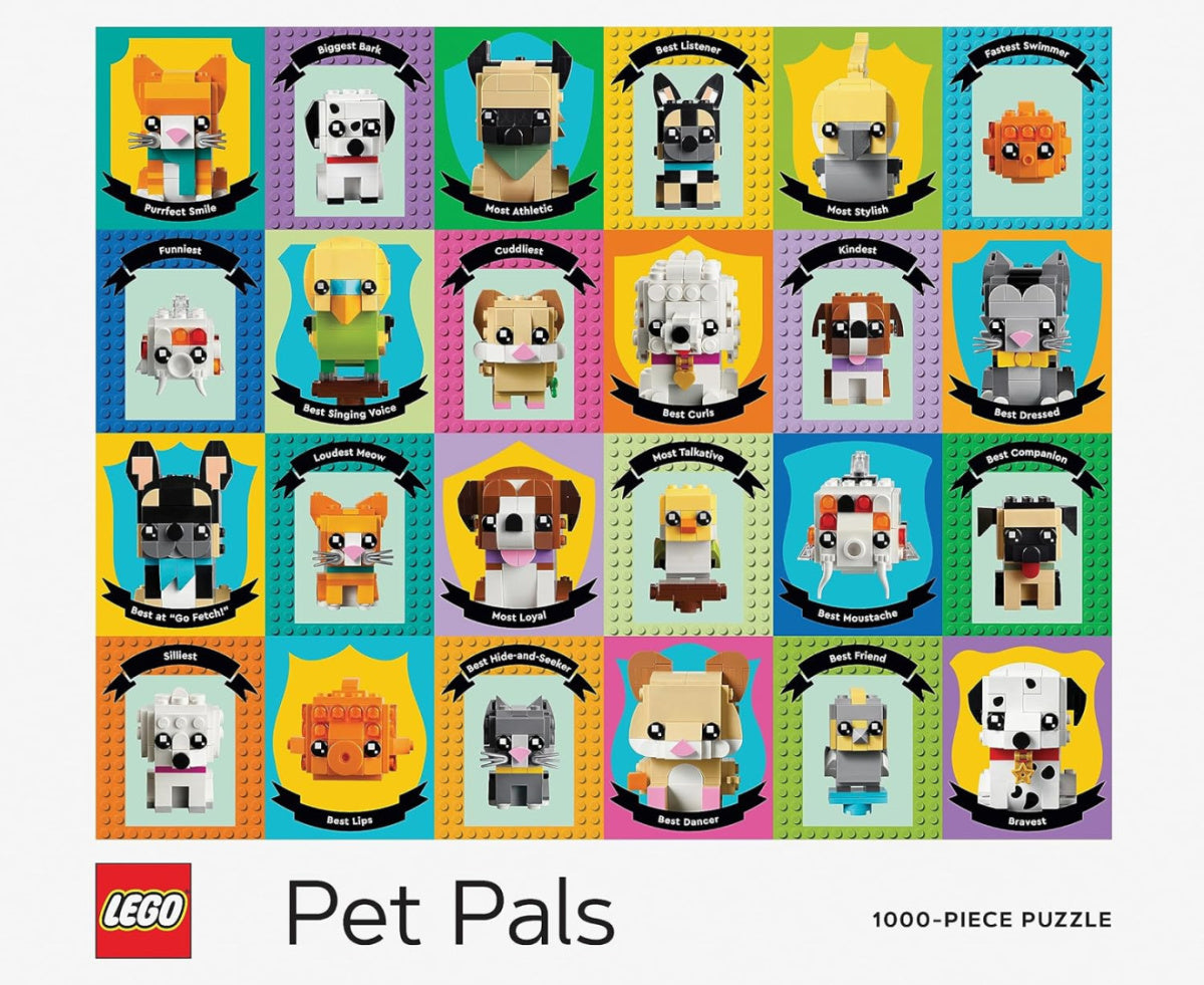 Puzzle LEGO 1000 elementów z kolorowymi zwierzęcymi postaciami z serii Pet Pals