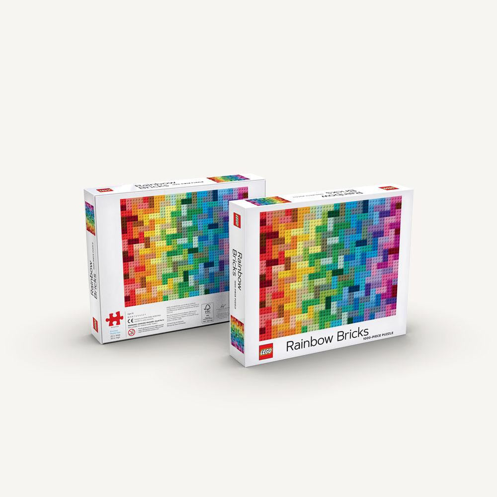 Puzzle LEGO 1000 elementów Rainbow Bricks w tęczowe kolorowe klocki do układania