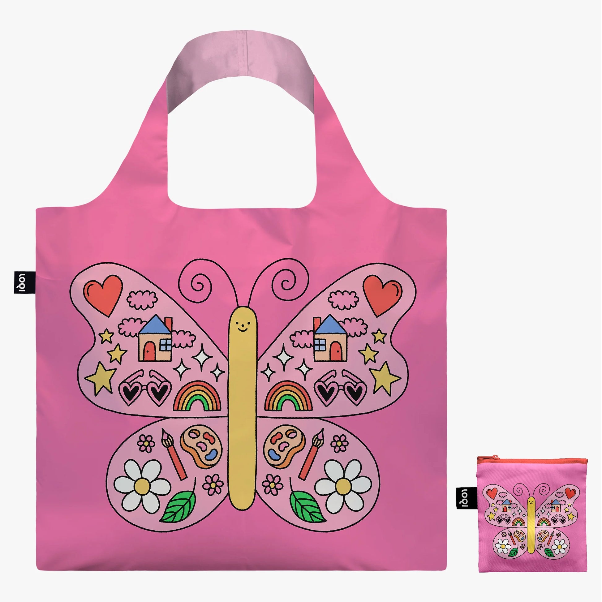 Torba LOQI Rosie Pink – Rose Butterfly