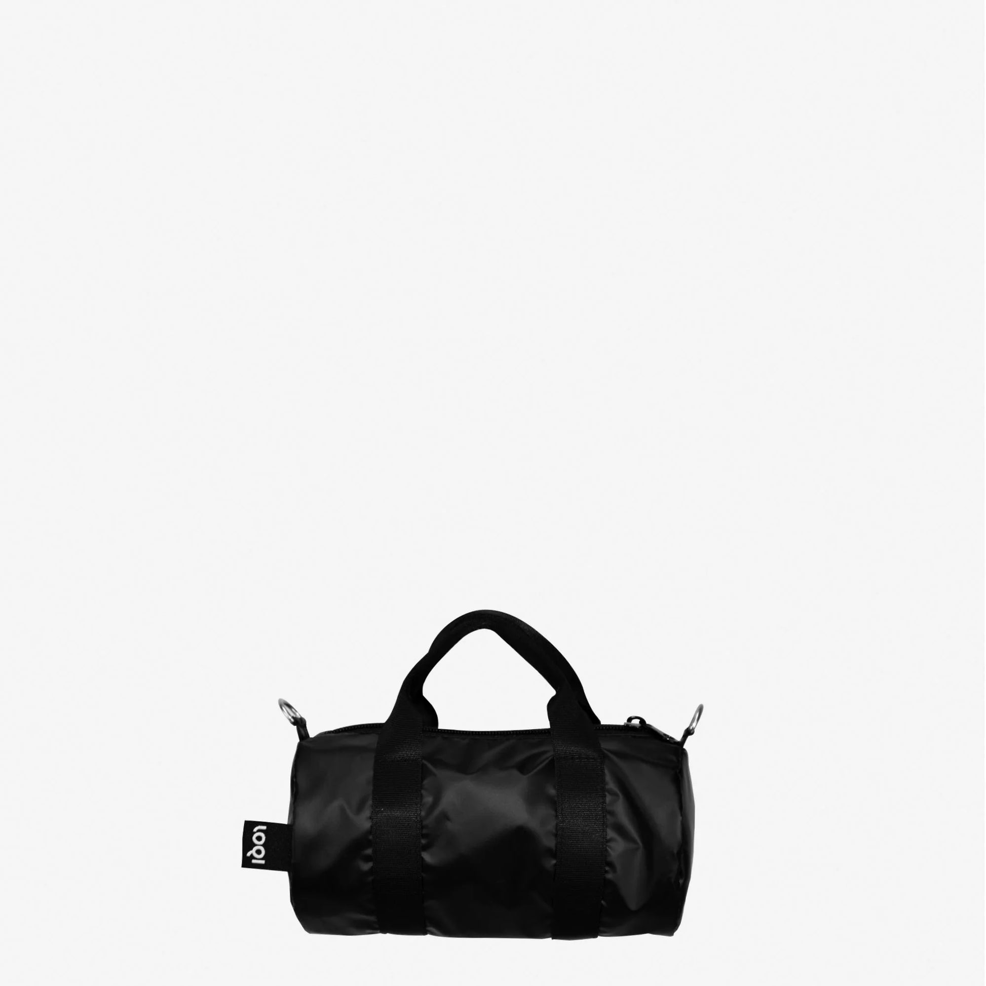 Torba weekender LOQI Metallic – czarna (mała)
