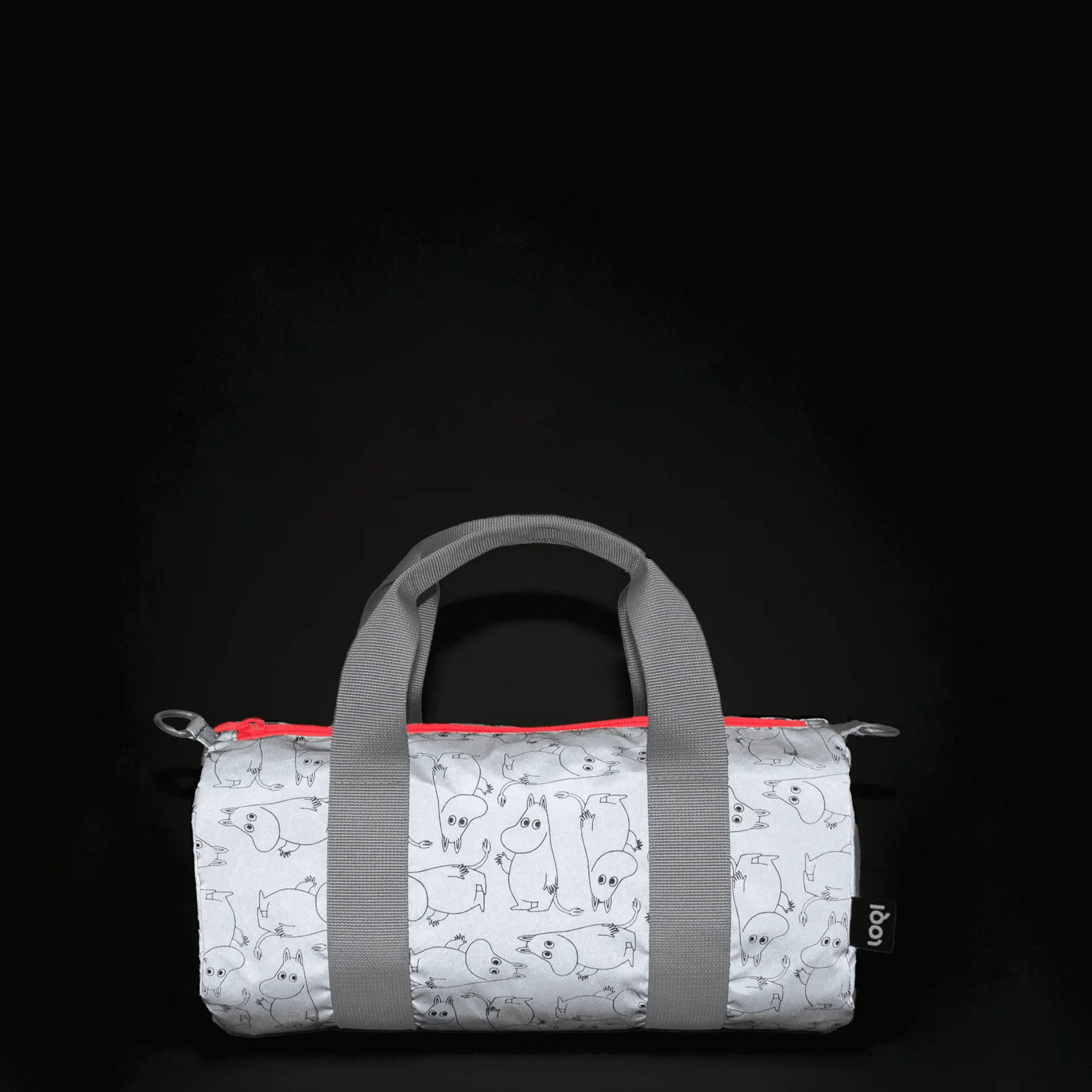 Torba weekender LOQI Moomin – Pattern Reflective (średnia)