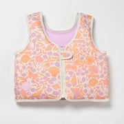 Kolorowa kamizelka do pływania dla dzieci z wzorem muszelek i morskich motywów