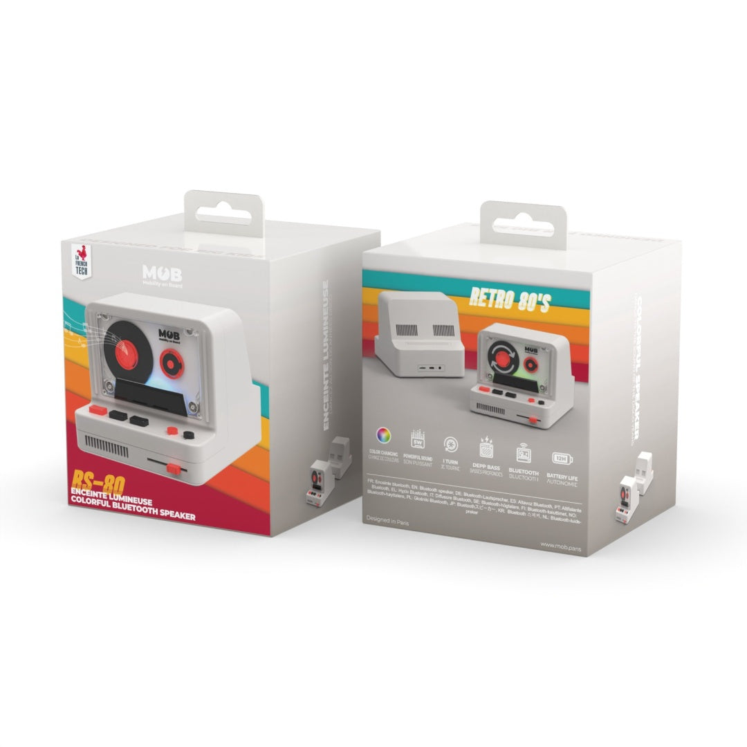 Yamann retro głośnik bezprzewodowy w stylu lat 80 kolorowy głośnik Bluetooth