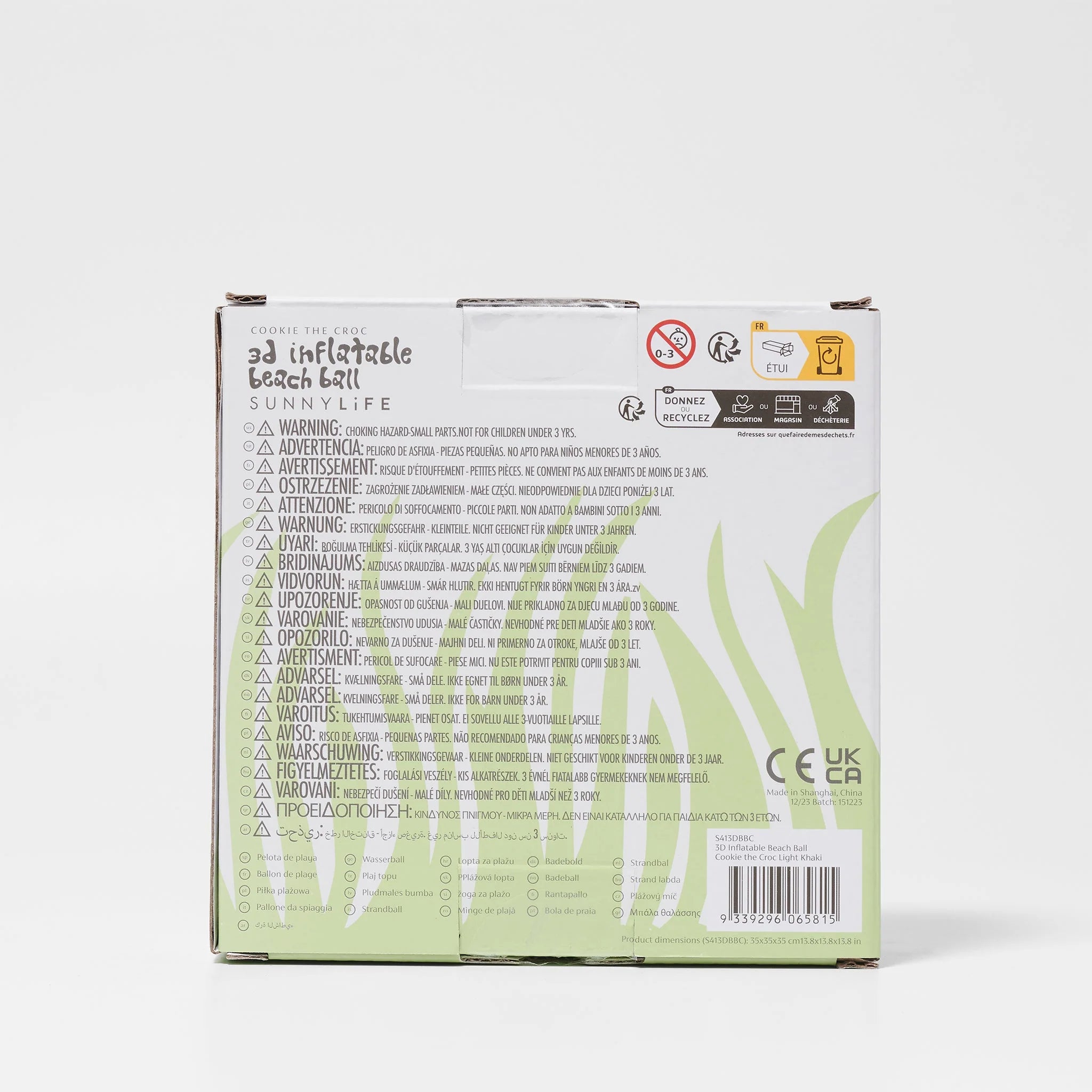 Opakowanie nadmuchiwanej piłki plażowej SUNNLY LIFE nadmuchiwana piłka plażowa krokodyl