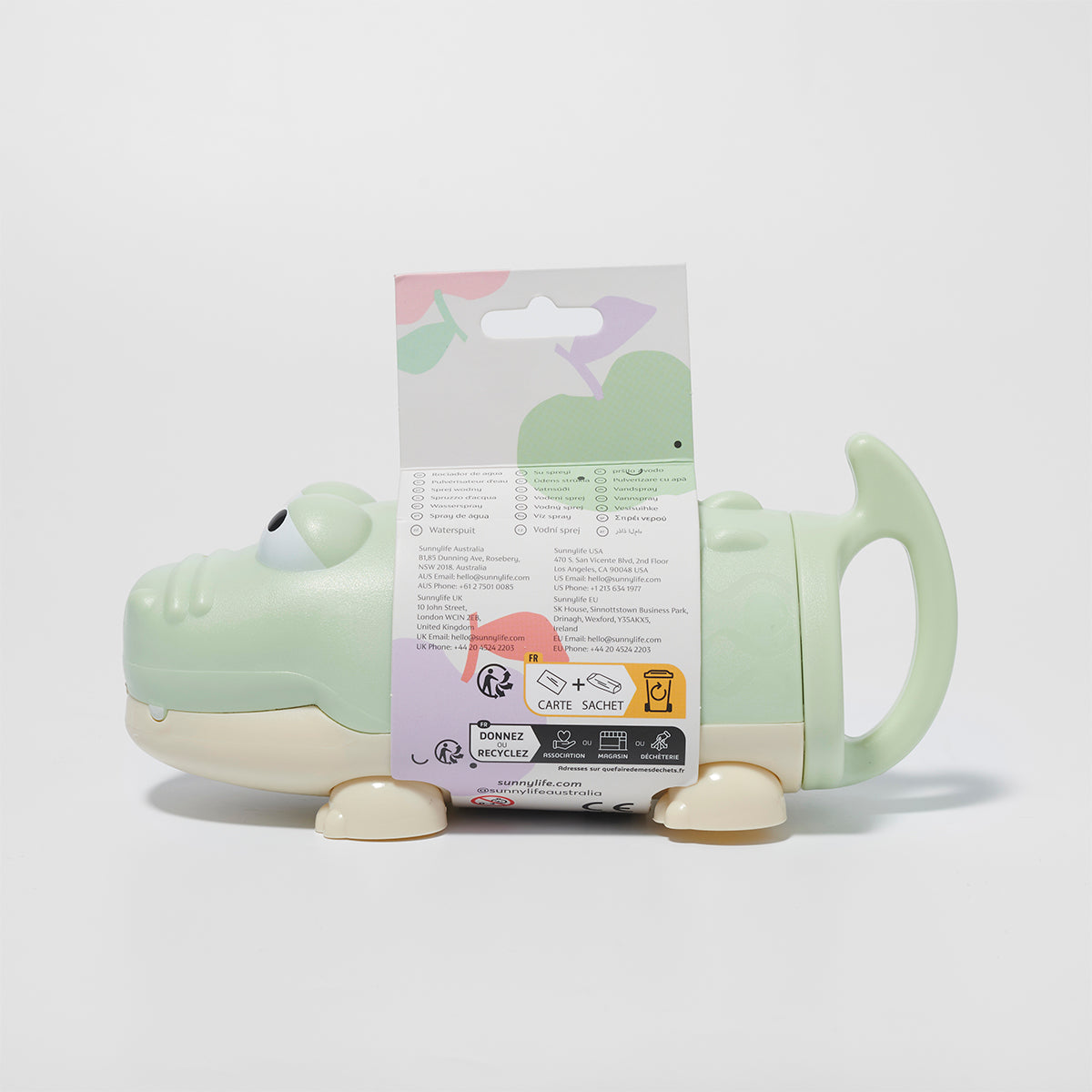 Pistolet wodny dla dzieci krokodyl w kolorze zielonym od Sunny Life do zabawy na świeżym powietrzu