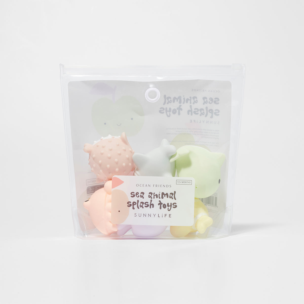 Zabawki do kąpieli dla dzieci marki SUNNY LIFE w pastelowych kolorach zestaw zwierzątek morskich