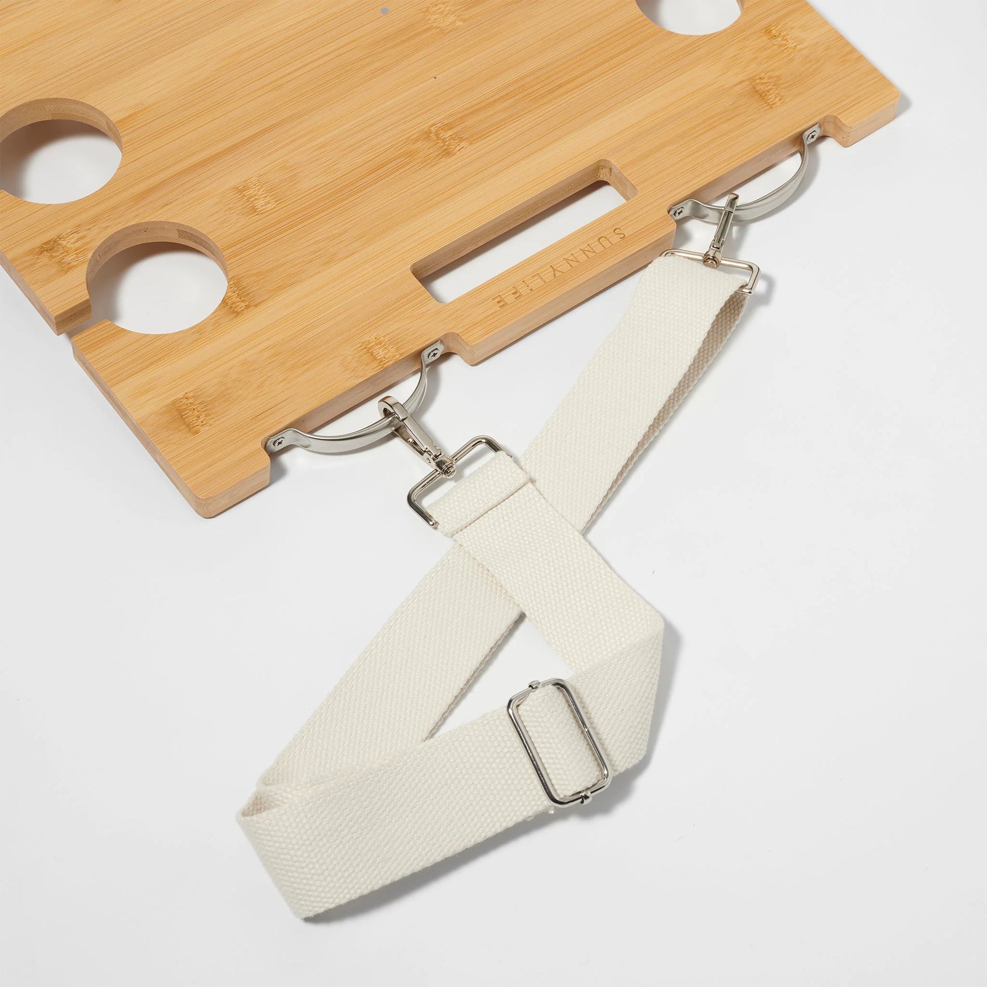 Sunny Life przenośny stół piknikowy z bambusowym blatem i paskiem do noszenia