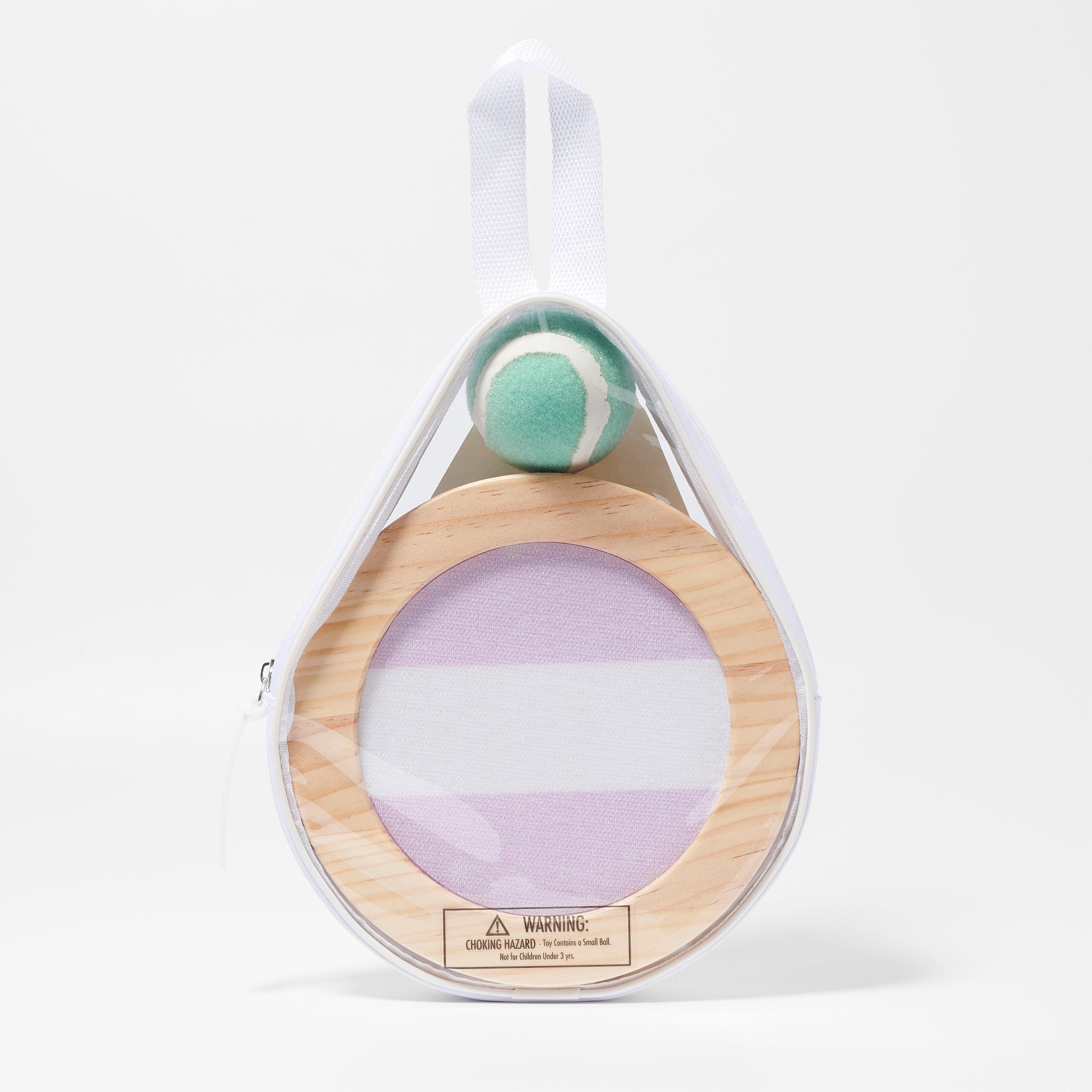 Zestaw do gry w piłkę plażową SUNNY LIFE z dwoma drewnianymi paletkami i piłką w przezroczystym etui