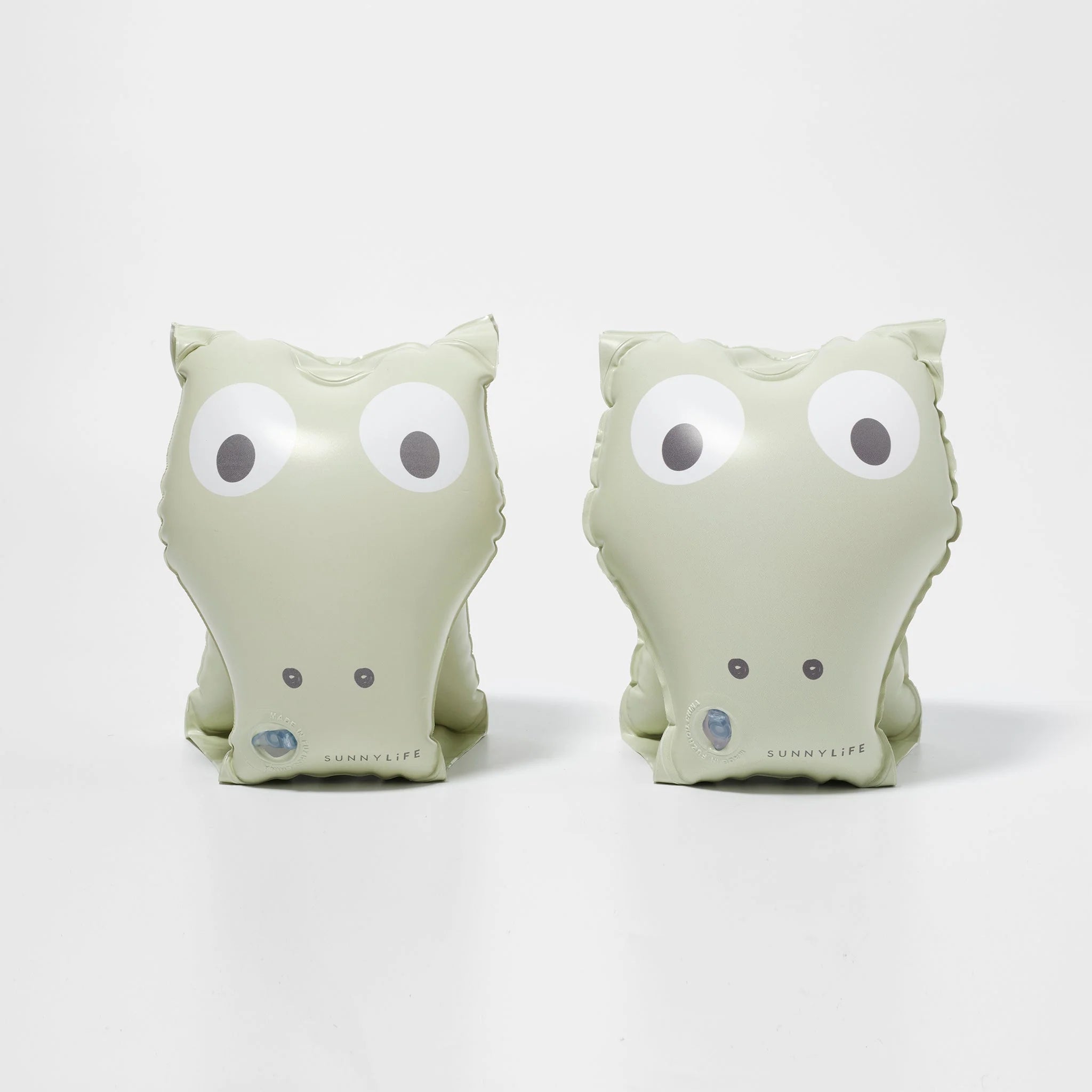 Dmuchane rękawki dla dzieci Sunny Life w kształcie zielonych krokodyli z dużymi oczami