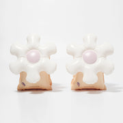 Dmuchane rękawki dla dzieci SUNNY LIFE w kształcie białych kwiatów z różowym środkiem