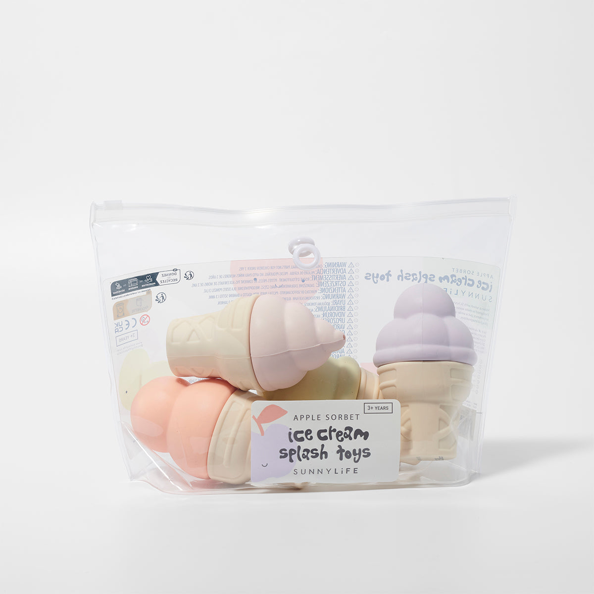 Zabawki do kąpieli dla dzieci w kształcie lodów lodówka w przezroczystym opakowaniu LOQI