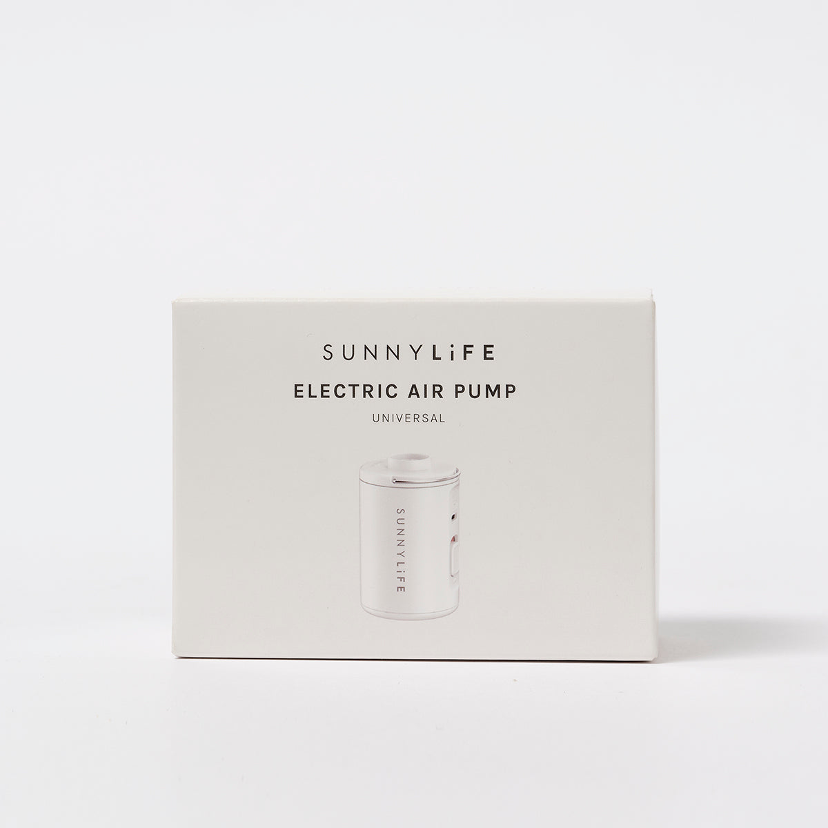 Elektryczna pompka do materaca SUNNYLiFE w białym opakowaniu od LOQI
