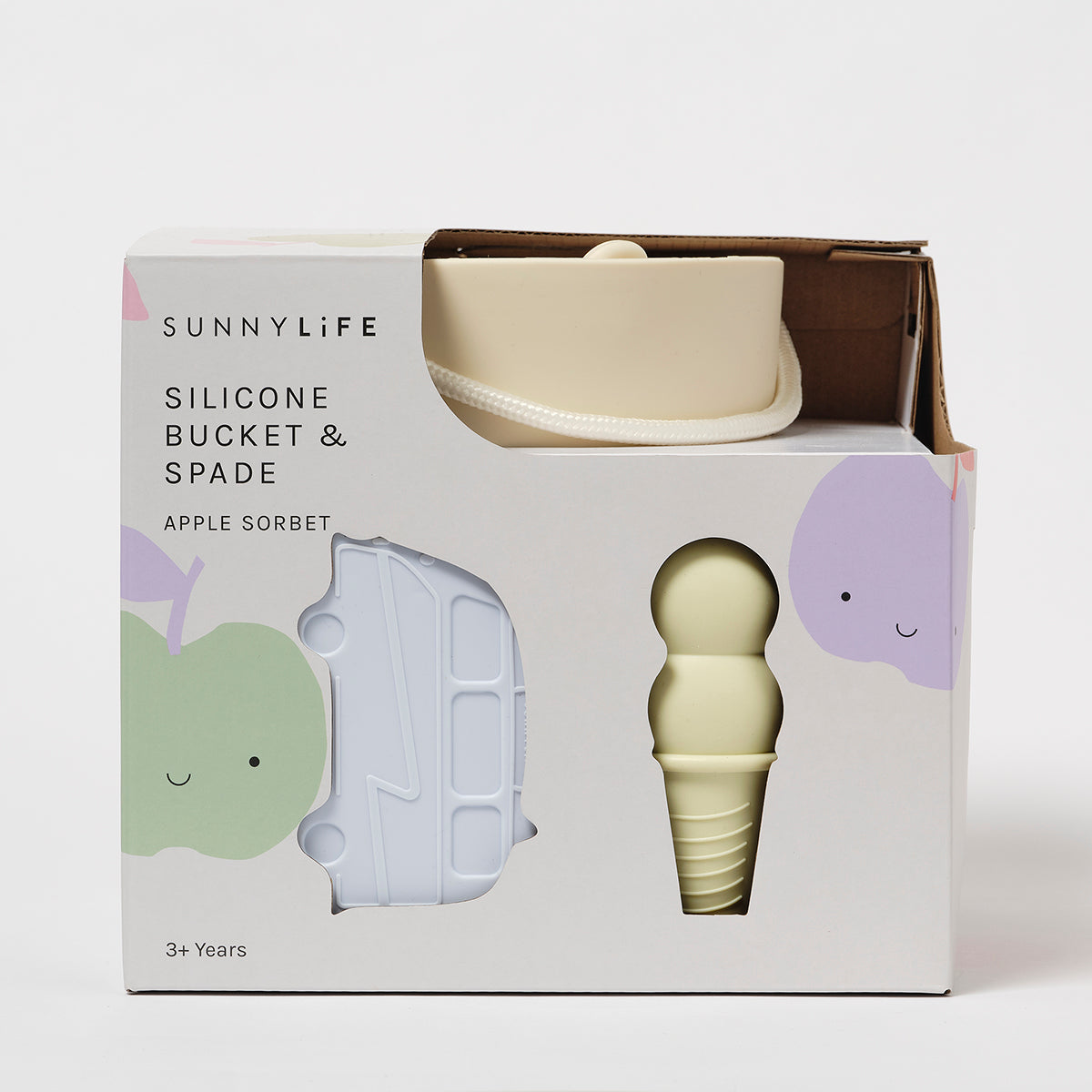 Sunny Life silikonowe wiaderko dla dzieci w zestawie z łopatką w kolorze jabłkowym