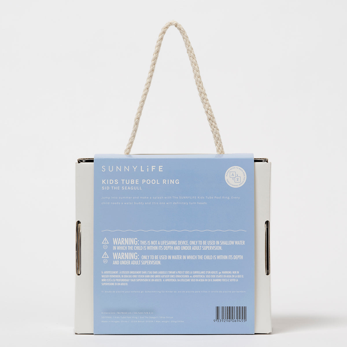 Opakowanie koła do pływania dla dzieci marki LOQI z linką do przenoszenia