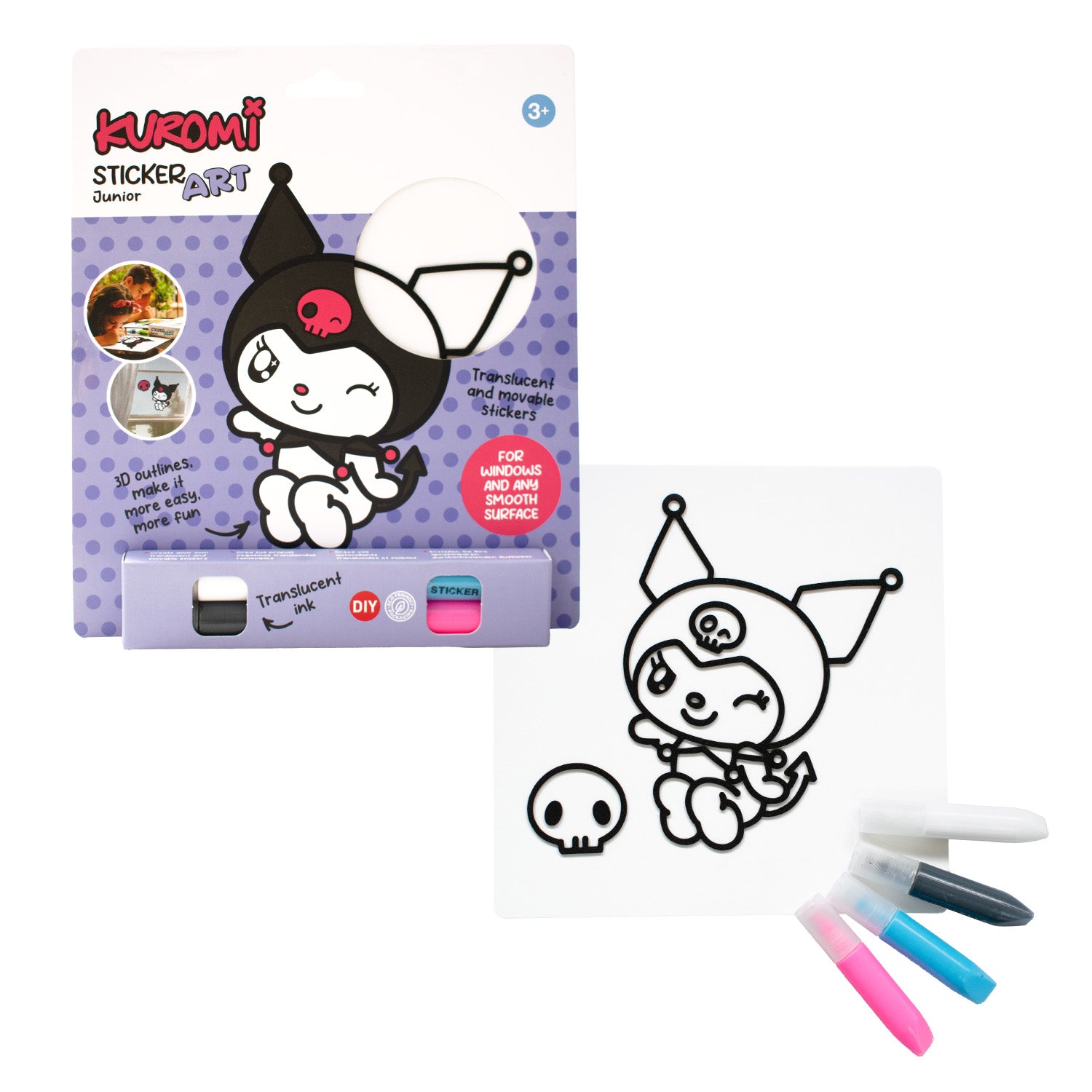 Kit de pegatinas de Hello Kitty o Kuromi
