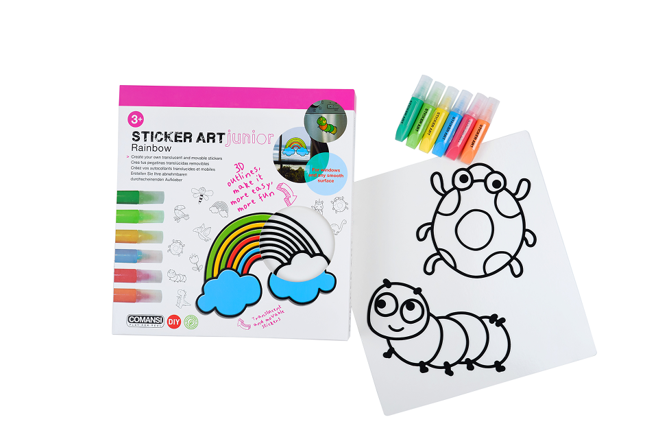 Zestaw do tworzenia naklejek Sticker Art – Tęcza