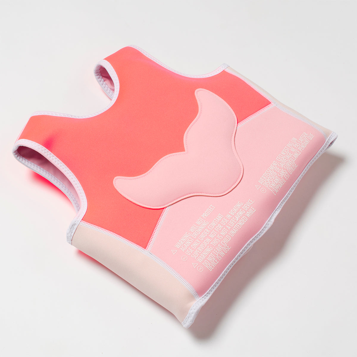 Kolorowa kamizelka do pływania dla dzieci 2-3 lata z motywem różowego ogona wieloryba