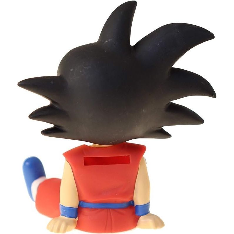 Plastoy skarbonka Dragon Ball przedstawiająca postać Goku siedzącą tyłem w czerwonym stroju