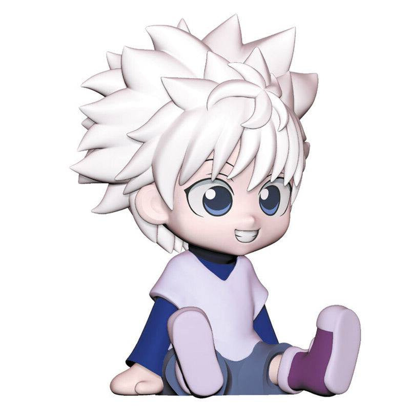 Plastoy skarbonka Hunter x Hunter Killua figurka siedząca z dużymi oczami i białymi włosami