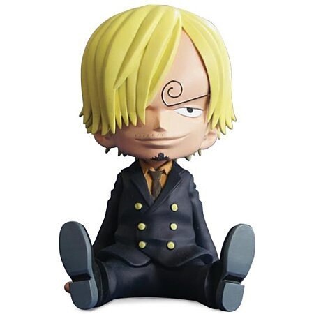Skarbonka One Piece Sanji figurka z żółtymi włosami i czarnym garniturem od Plastoy