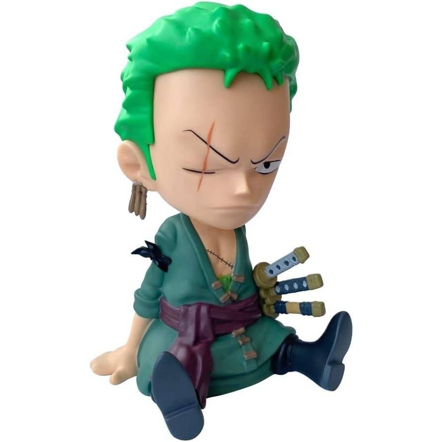 Skarbonka One Piece Zoro figurka z zielonymi włosami i mieczami, produkt Plastoy