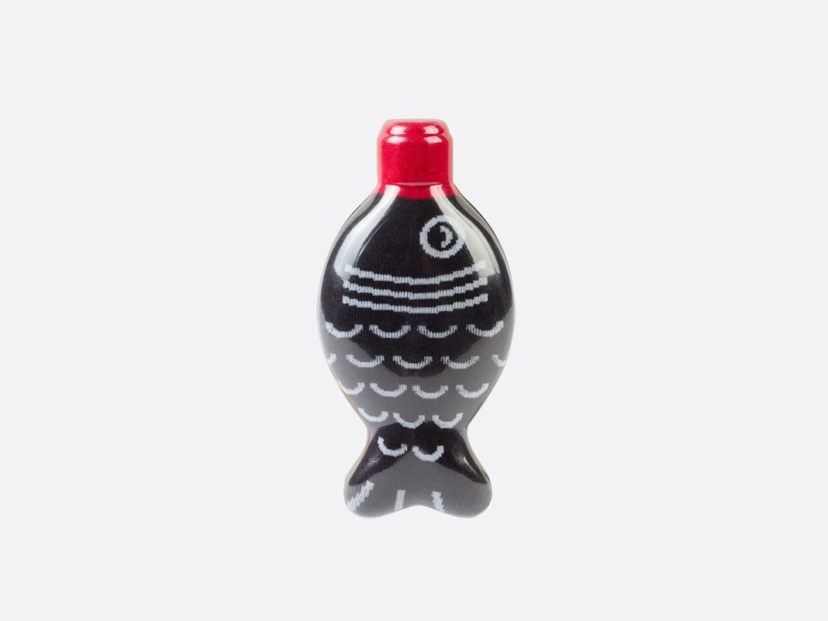 Elektryczne skarpetki EMS WABOBA AB w kształcie ryby czarno-czerwone