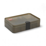 Sorter LEGO Classic brązowy z przezroczystą pokrywą i wieloma przegródkami do przechowywania klocków