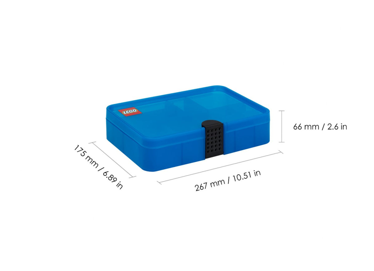 Sorter LEGO Classic niebieski pudełko do przechowywania klocków z wymiarami 267x175x66 mm